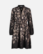 FLOYD Kjole Malvine Satin Paisley - Black