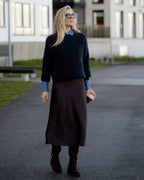FLOYD Satengskjørt Jacklin - Dark Brown