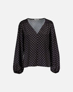 FLOYD Bluse Janita Polka Satin - Black