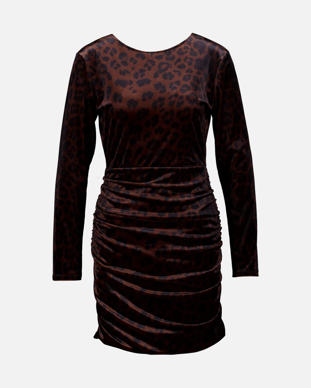 FLOYD Kjole Garsina Short Leo Velvet - Brown
