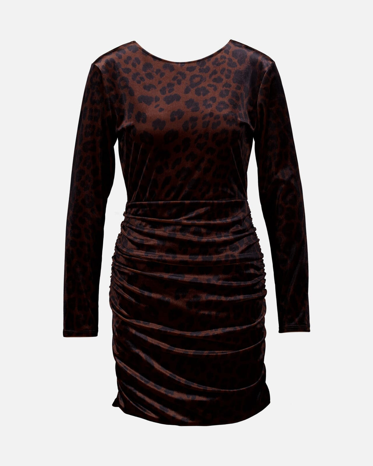 FLOYD Kjole Garsina Short Leo Velvet - Brown
