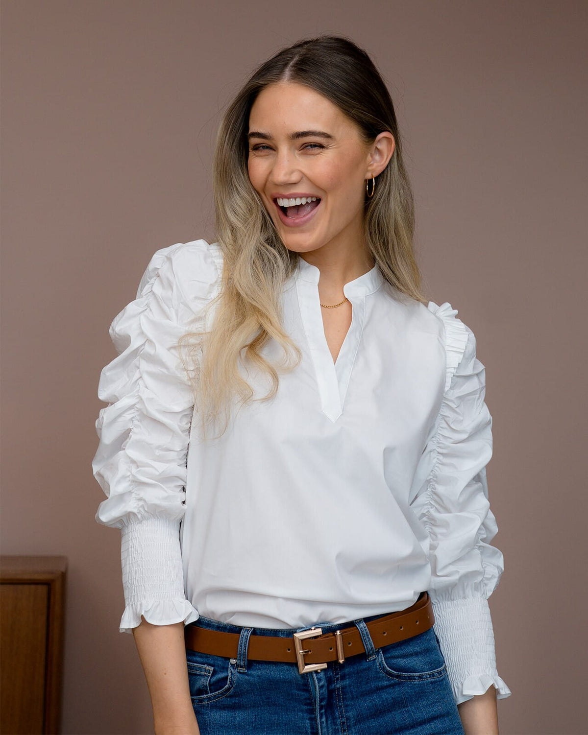 FLOYD Topp Nilea Uni - White
