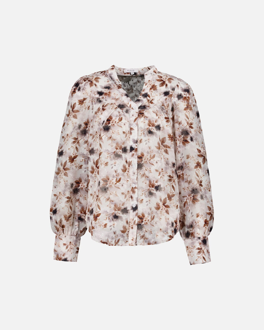 FLOYD Bluse Olivia Umi - Offwhite/ Caramel