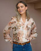 FLOYD Bluse Olivia Navina - Peach