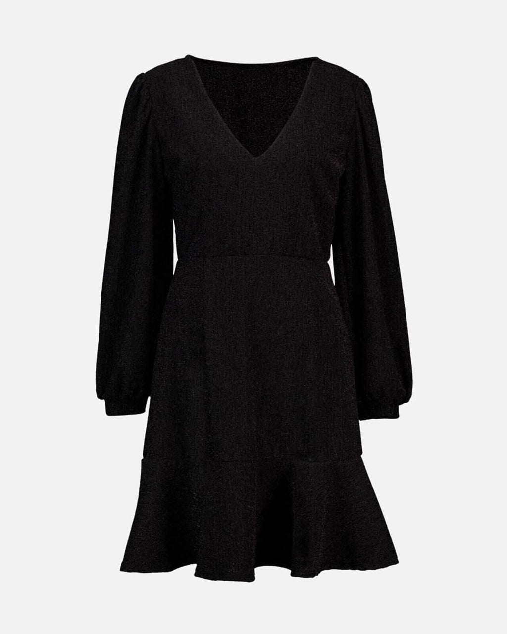 FLOYD Kjole Cissy V LS Glitter - Black