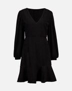 FLOYD Kjole Cissy V LS Glitter - Black