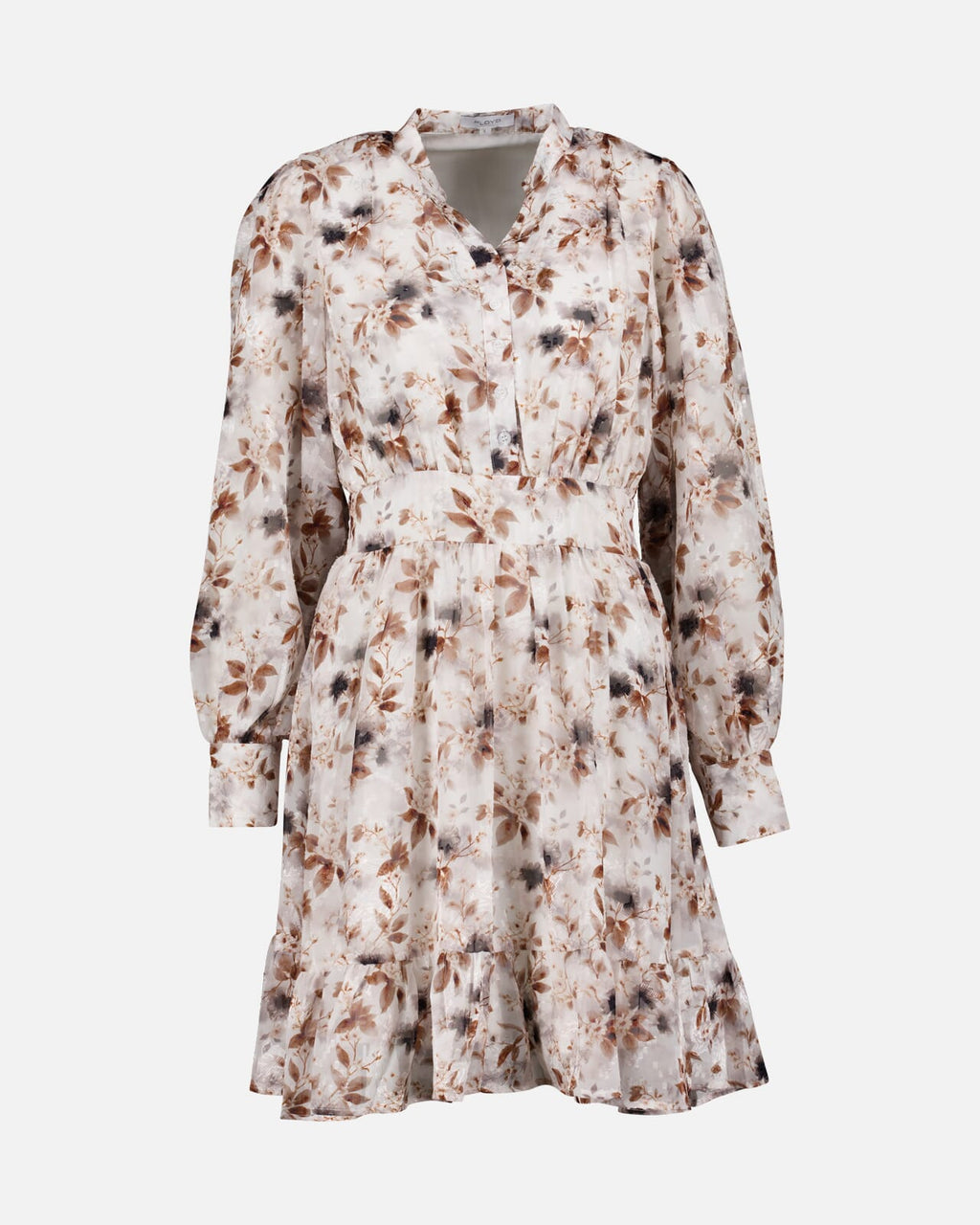 FLOYD Kjole Emelina Umi - Offwhite/ Caramel