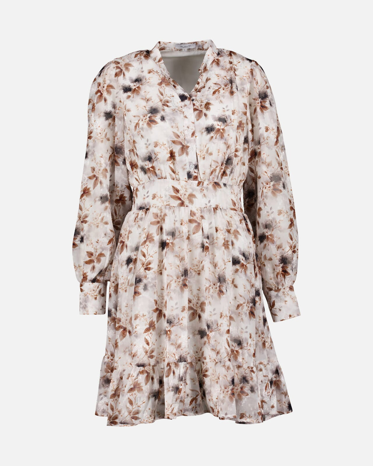 FLOYD Kjole Emelina Umi - Offwhite/ Caramel