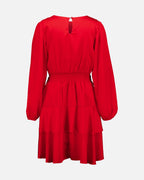 FLOYD Kjole Diane Round Satin - Red