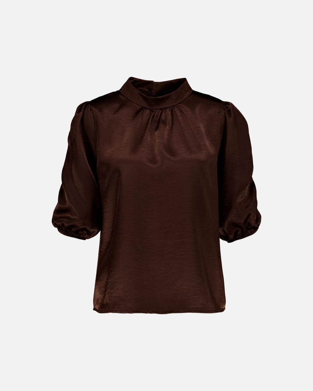 FLOYD Topp Emmeli Heavy Satin  - Dark Brown