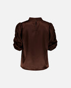 FLOYD Topp Emmeli Heavy Satin  - Dark Brown