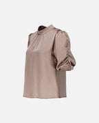 FLOYD Topp Emmeli Heavy Satin  - Light Taupe