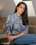 FOYD Bluse Donnie Aquarelle - Blue