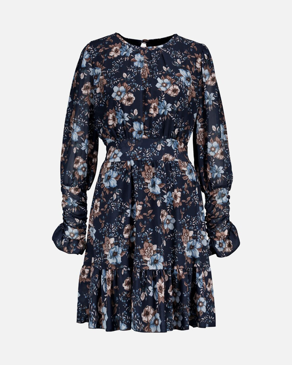 FLOYD Kjole Nina Mirta - Black/ Blue/ Caramel