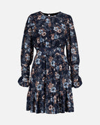 FLOYD Kjole Nina Mirta - Black/ Blue/ Caramel