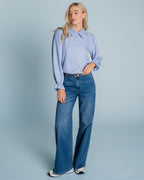 FLOYD Bluse Milan Linno - Light Blue