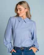 FLOYD Bluse Milan Linno - Light Blue
