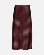 FLOYD Satengskjørt Jacklin Polka - Dark Brown