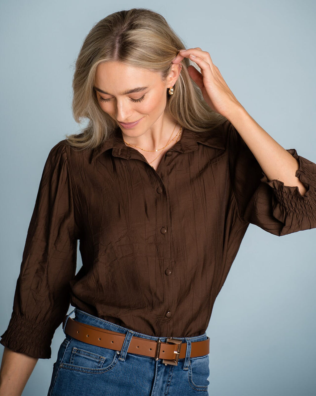 FLOYD Topp Coretta Uni - Brown