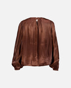 FLOYD Bluse Hannah Satin - Chocolate