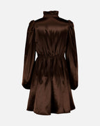 FLOYD Kjole Vanda Heavy Satin - Chocolate