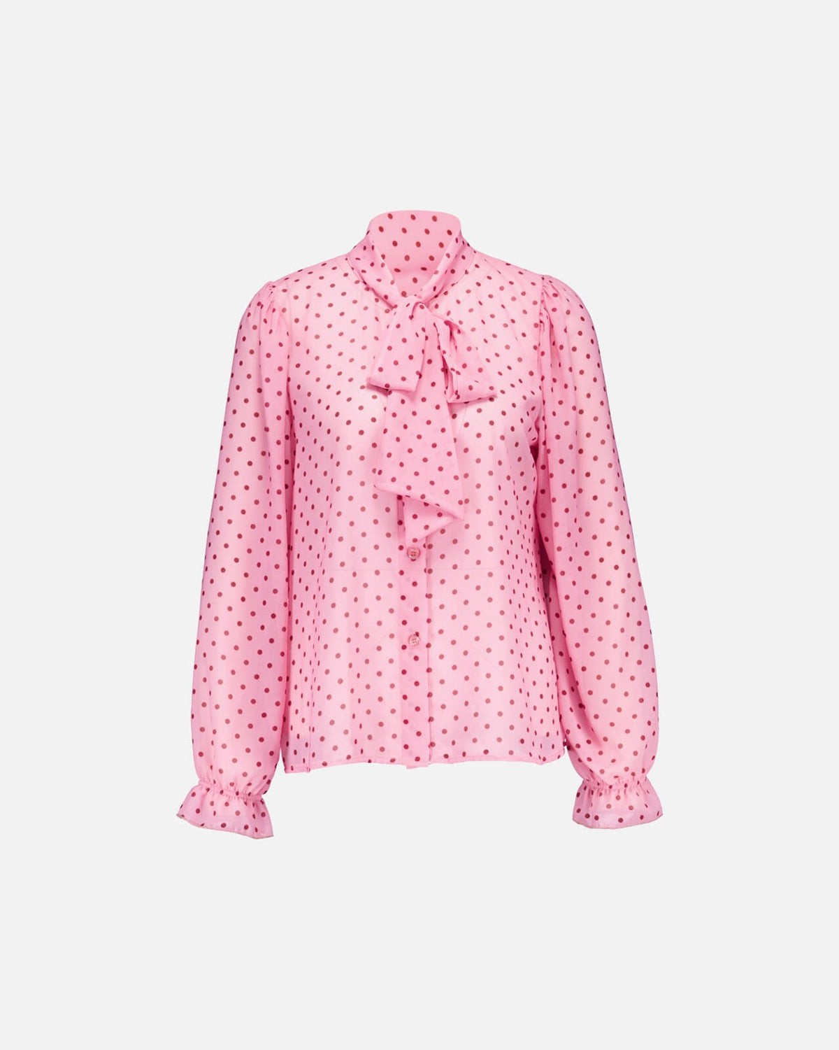 FLOYD Bluse Isara Small Polka - Pink/ Bordeaux