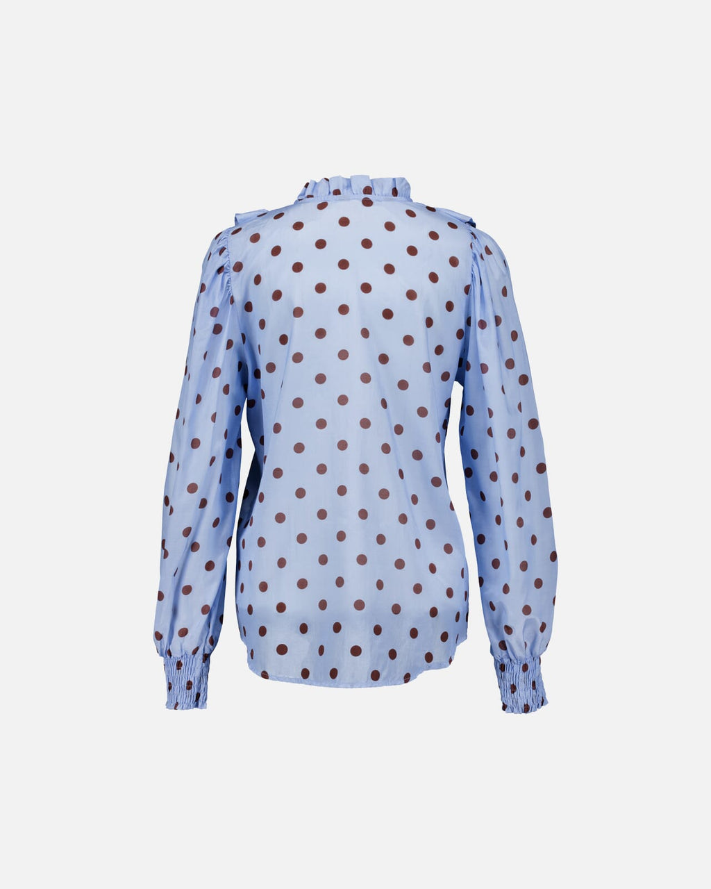 FLOYD Bluse Lany Polka - Light Blue/ Brown
