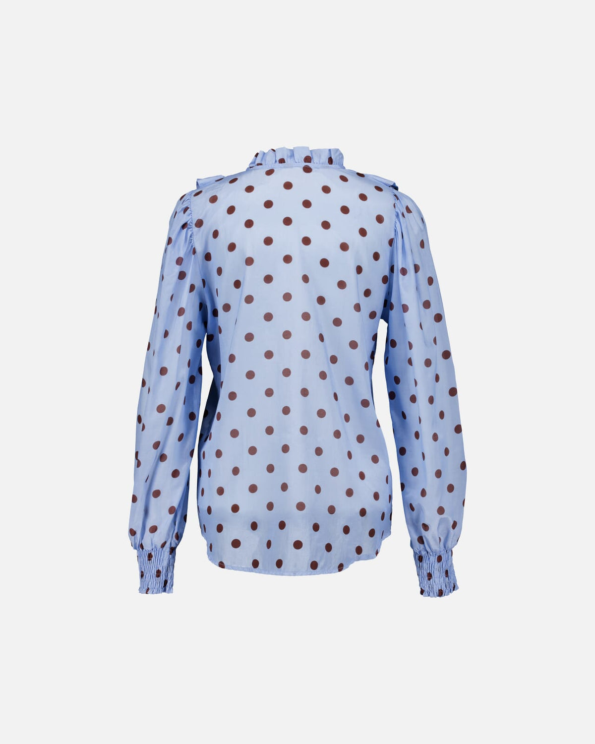 FLOYD Bluse Lany Polka - Light Blue/ Brown