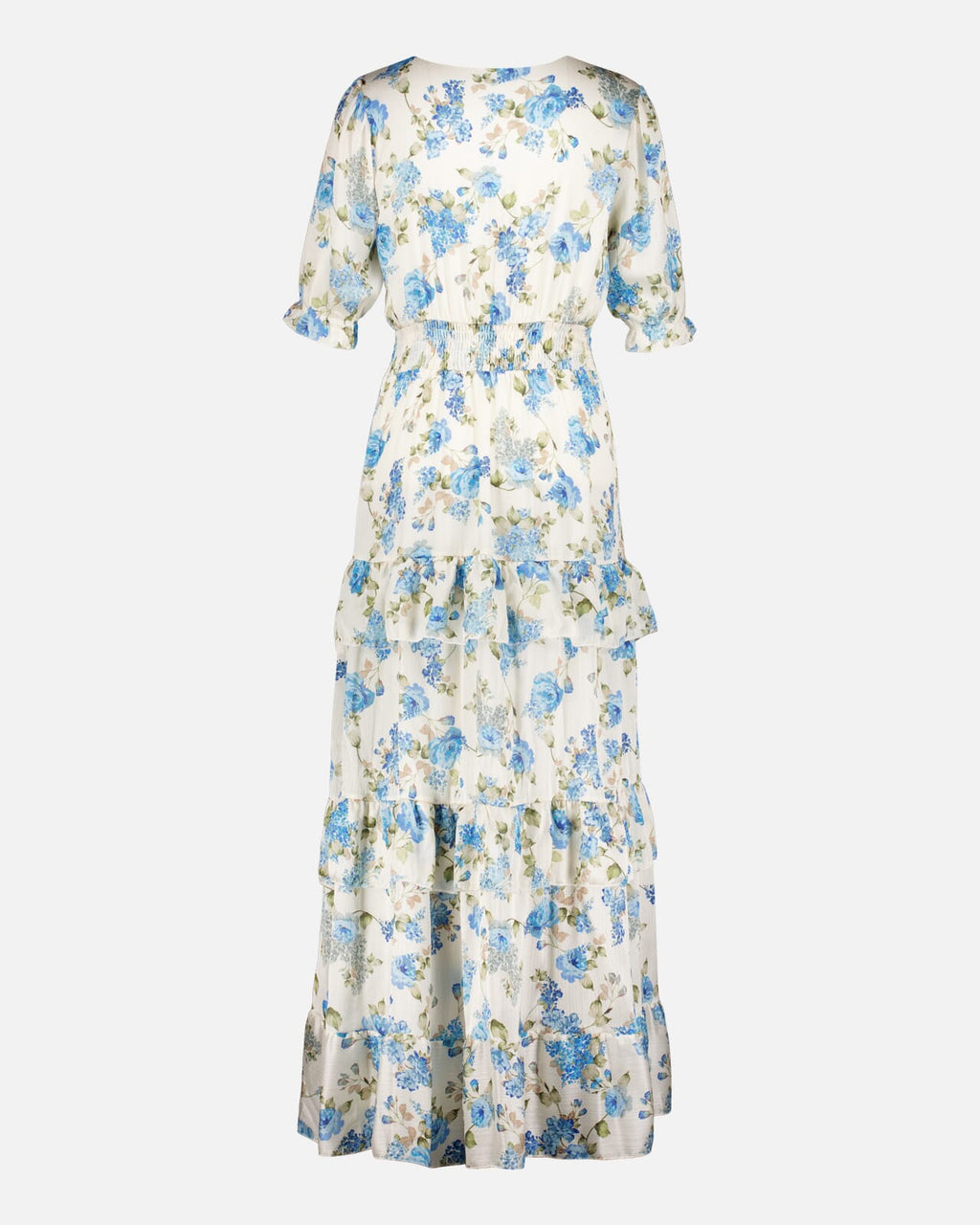 FLOYD Maxikjole Amora Mollis - Offwhite/ Blue
