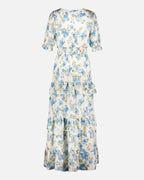 FLOYD Maxikjole Amora Mollis - Offwhite/ Blue