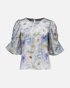 FLOYD Topp Mindy Flor - Offwhite/ Silver/ Lavendel