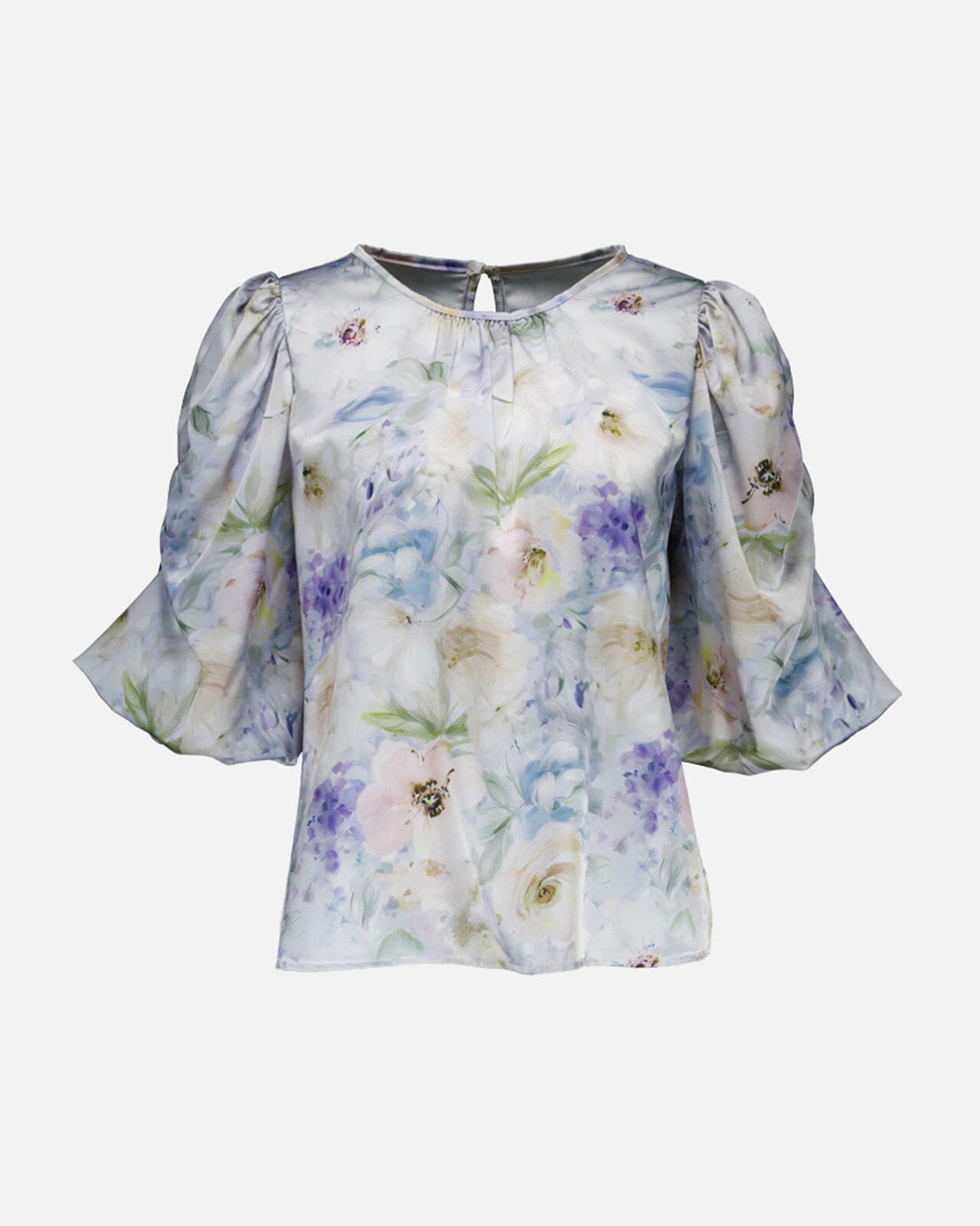 FLOYD Topp Mindy Flor - Offwhite/ Silver/ Lavendel