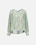 FLOYD Bluse Ebba Linum - Ocean Mist