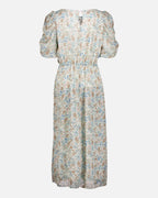 FLOYD Midikjole Morgan Orna - Offwhite/ Light Blue