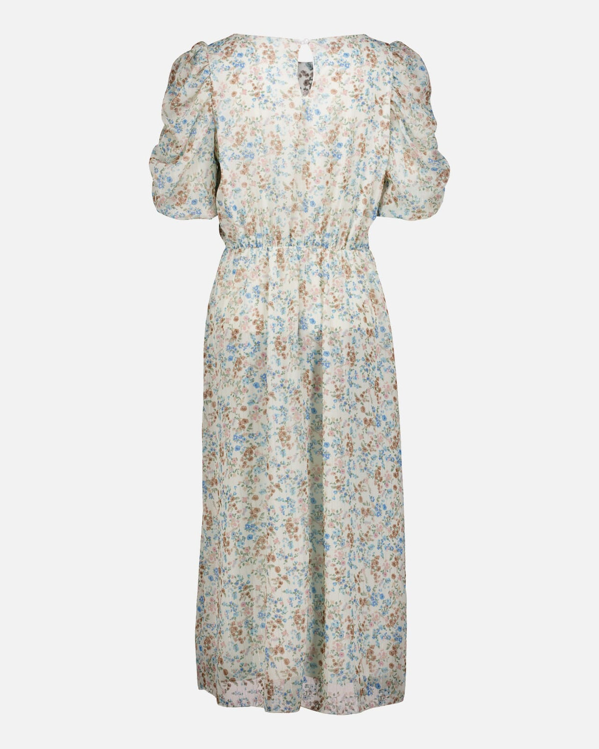 FLOYD Midikjole Morgan Orna - Offwhite/ Light Blue