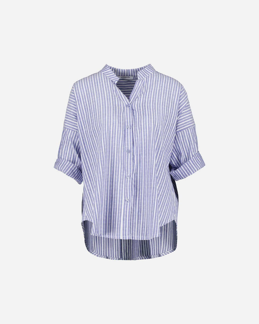 FLOYD Bluse Talli Cotton - Offwhite/ Blue