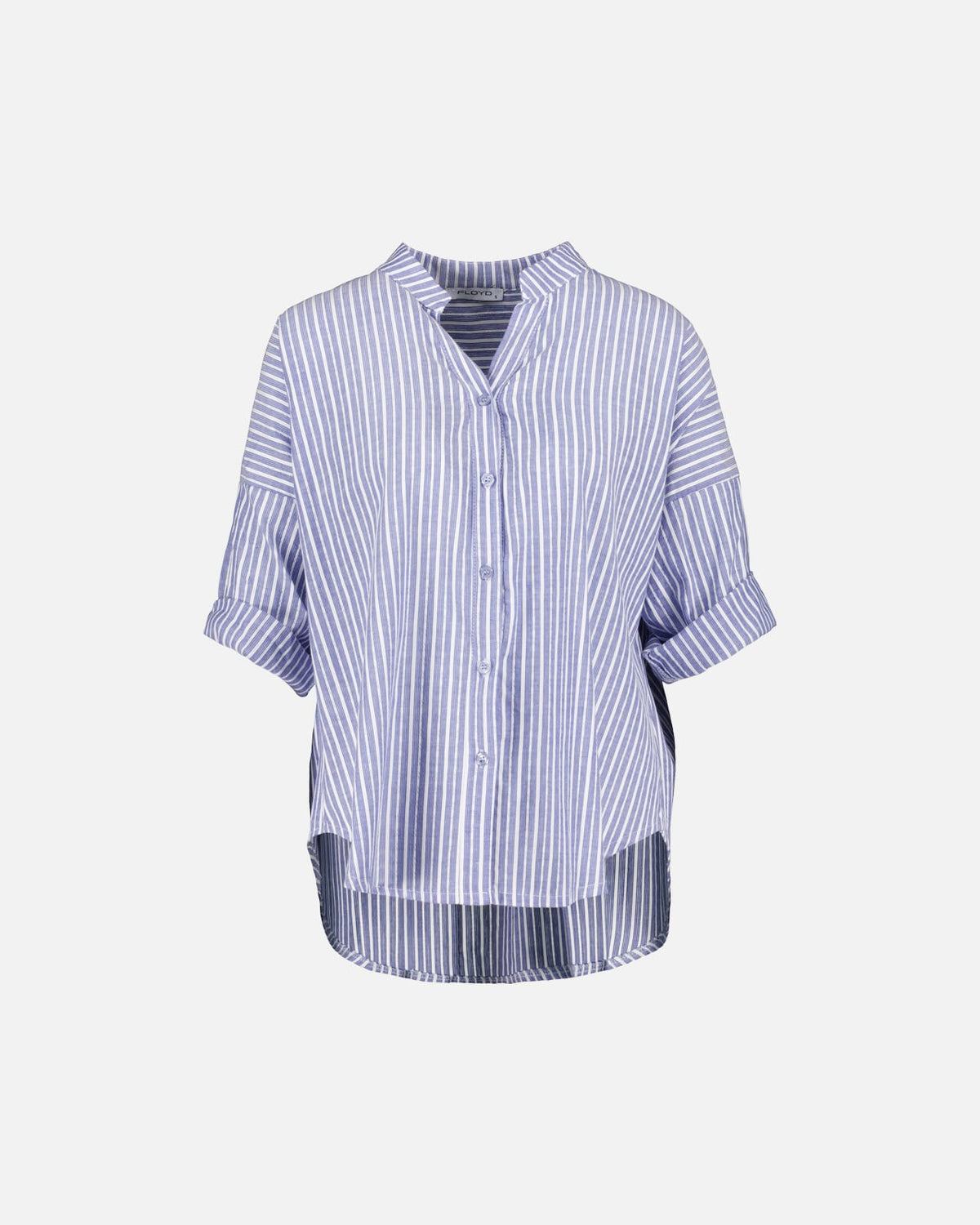 FLOYD Bluse Talli Cotton - Offwhite/ Blue