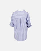 FLOYD Bluse Talli Cotton - Offwhite/ Blue