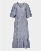 floyd-midikjole-margo-stripe-navy
