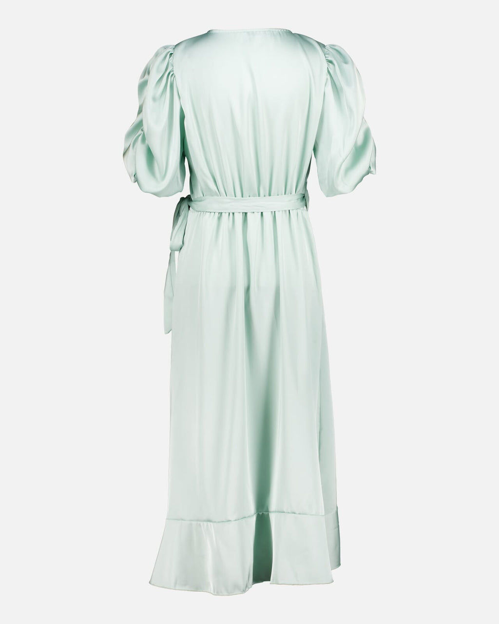 FLOYD Omslagskjole Samari Satin - Ocean Mist