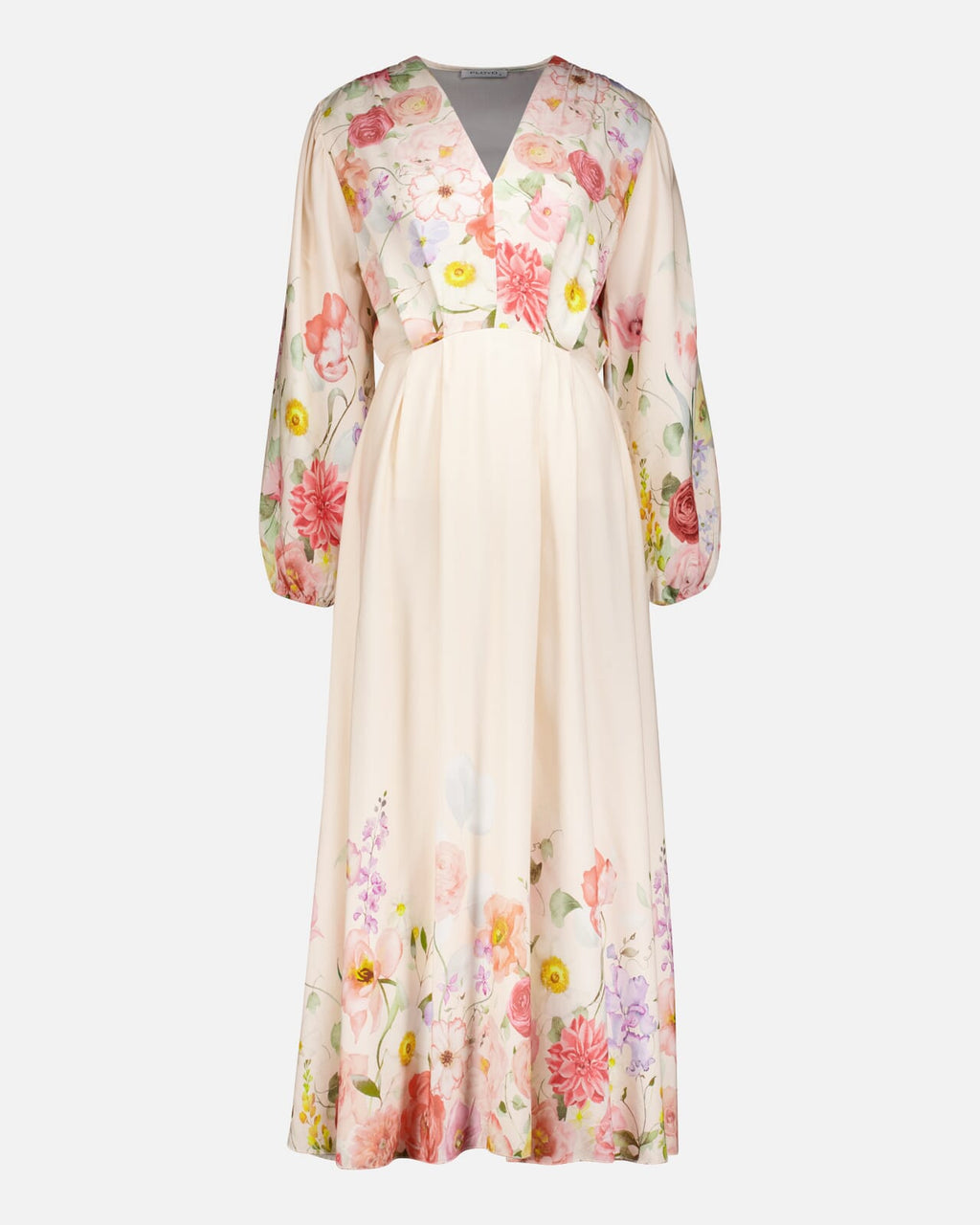 FLOYD Maxikjole Malea Fleur - Offwhite/ Light Pink
