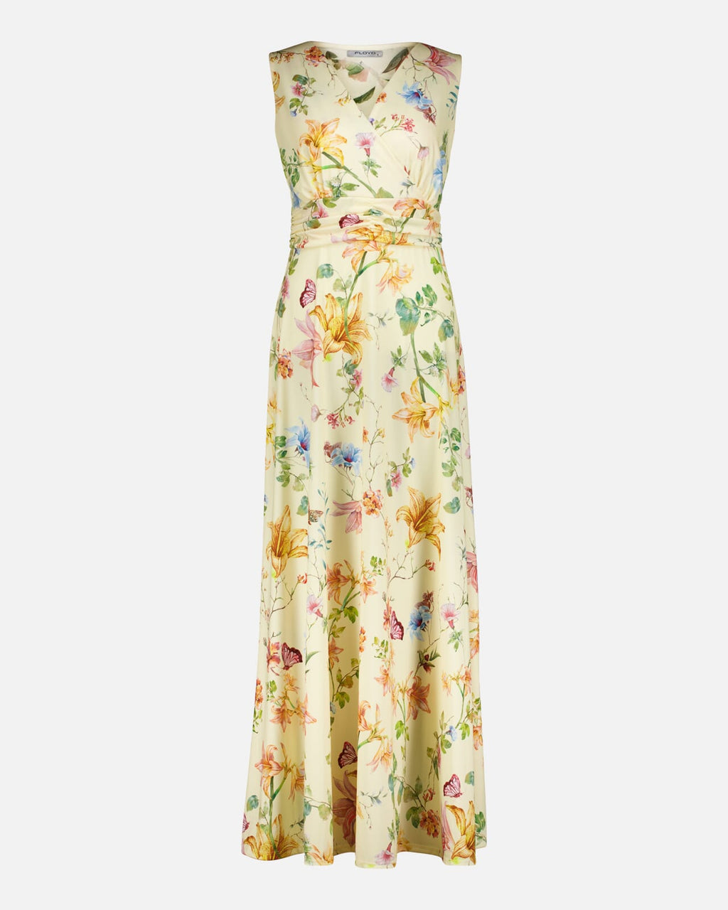 FLOYD Maxikjole Cecelia Butterfly - Mellow Yellow
