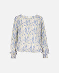 FLOYD Bluse Marita Gadi - Offwhite/ Light Blue