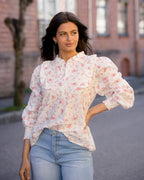 FLOYD Bluse Lany Cory - Offwhite/ Light Pink