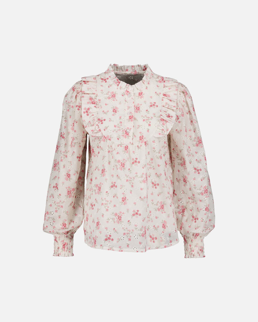 FLOYD Bluse Lany Cory - Offwhite/ Light Pink