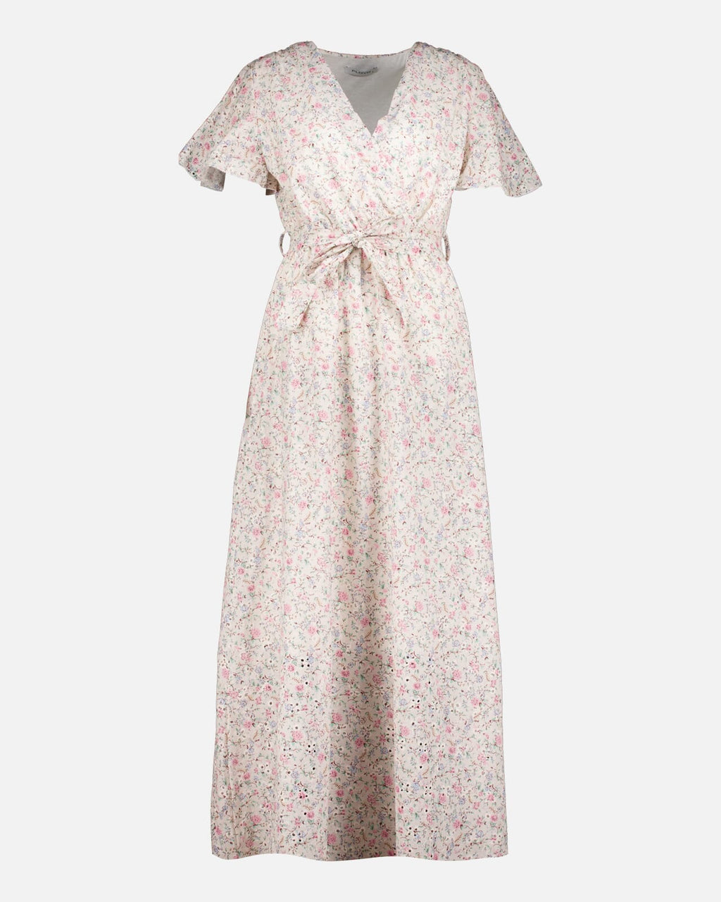 FLOYD Maxikjole Inda Myra - Cream/ Pink/ Blue
