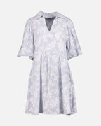 FLOYD Kjole Larina Adeo - Offwhite/ Blue