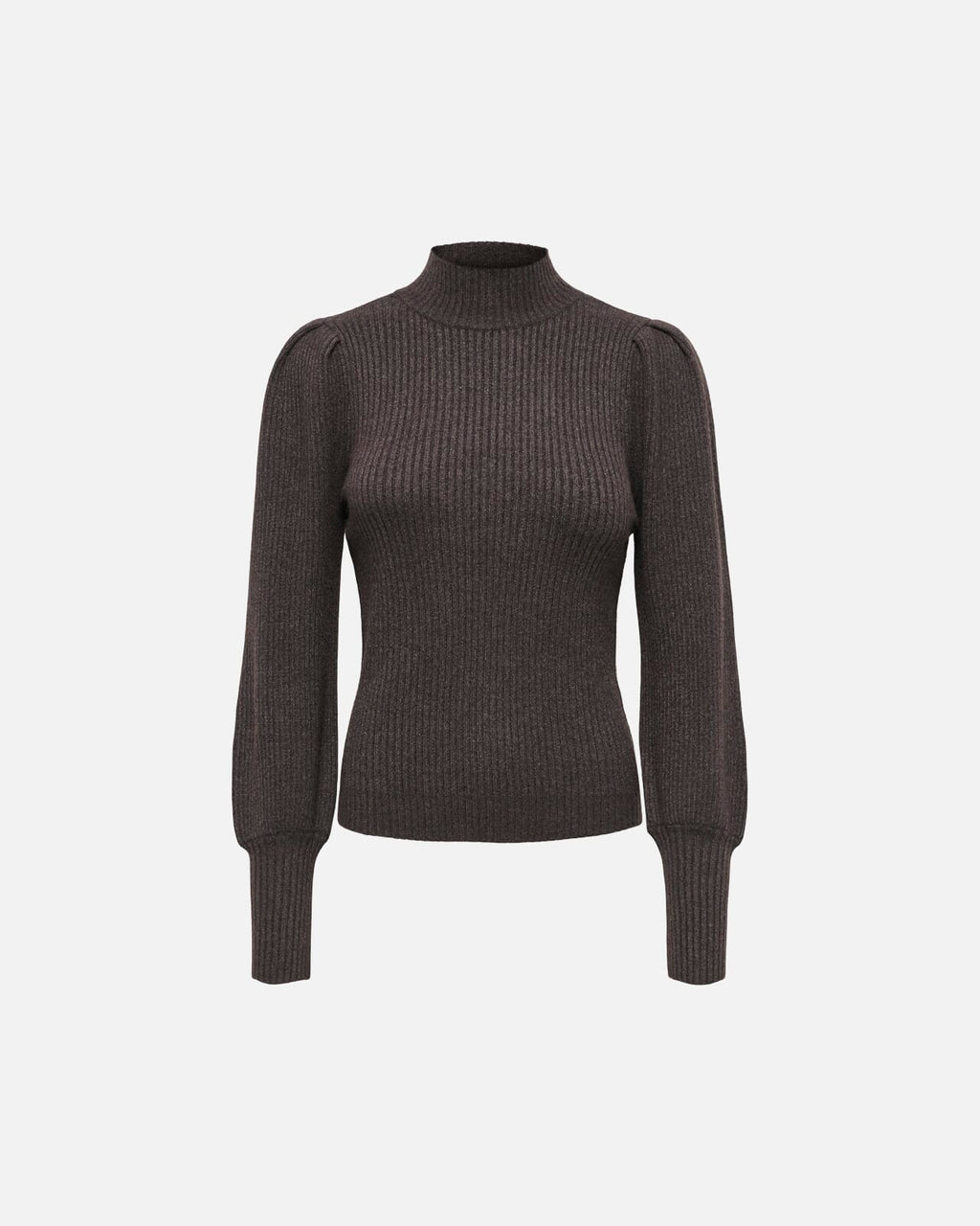 ONLY Genser Katia L/S Highneck Pull - Chocolate Torte
