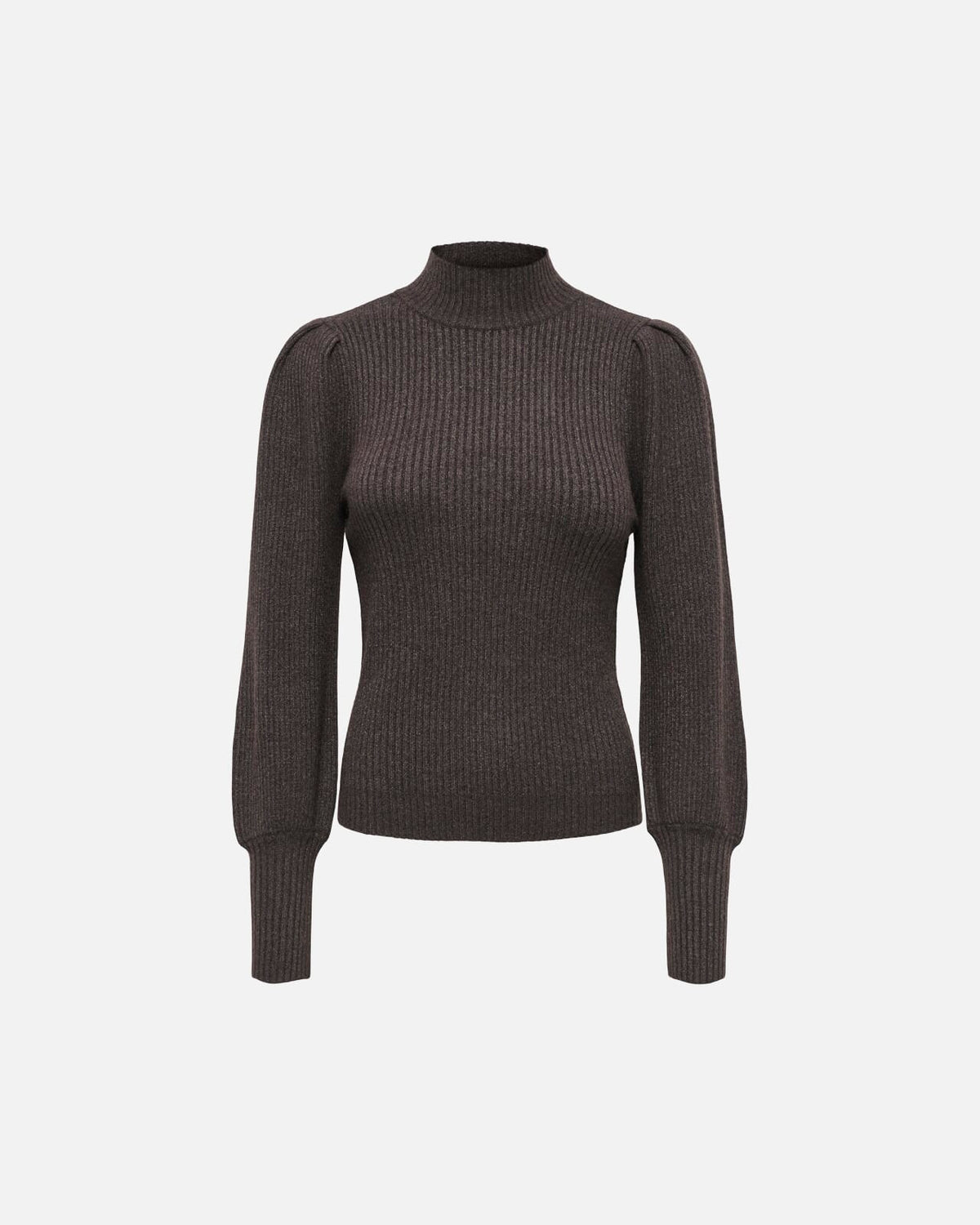 ONLY Genser Katia L/S Highneck Pull - Chocolate Torte