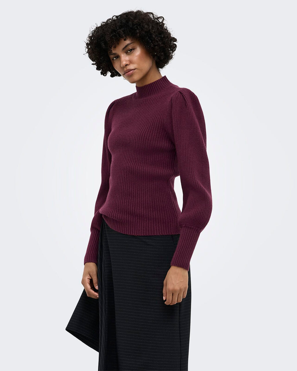 ONLY Genser Katia L/S Highneck Pull - Fig